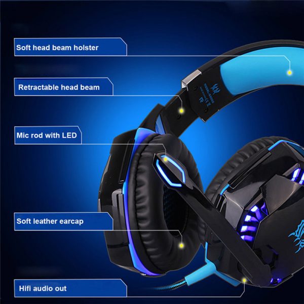 Wired Glowing Headset with Mic - Image 5