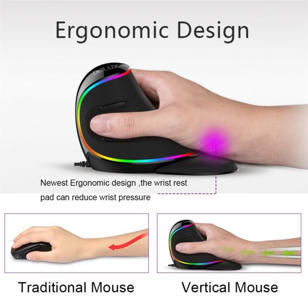 Stylish Vertical Mouse for Gaming - Image 2