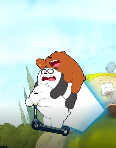 We Bare Bears Scooter Streamers